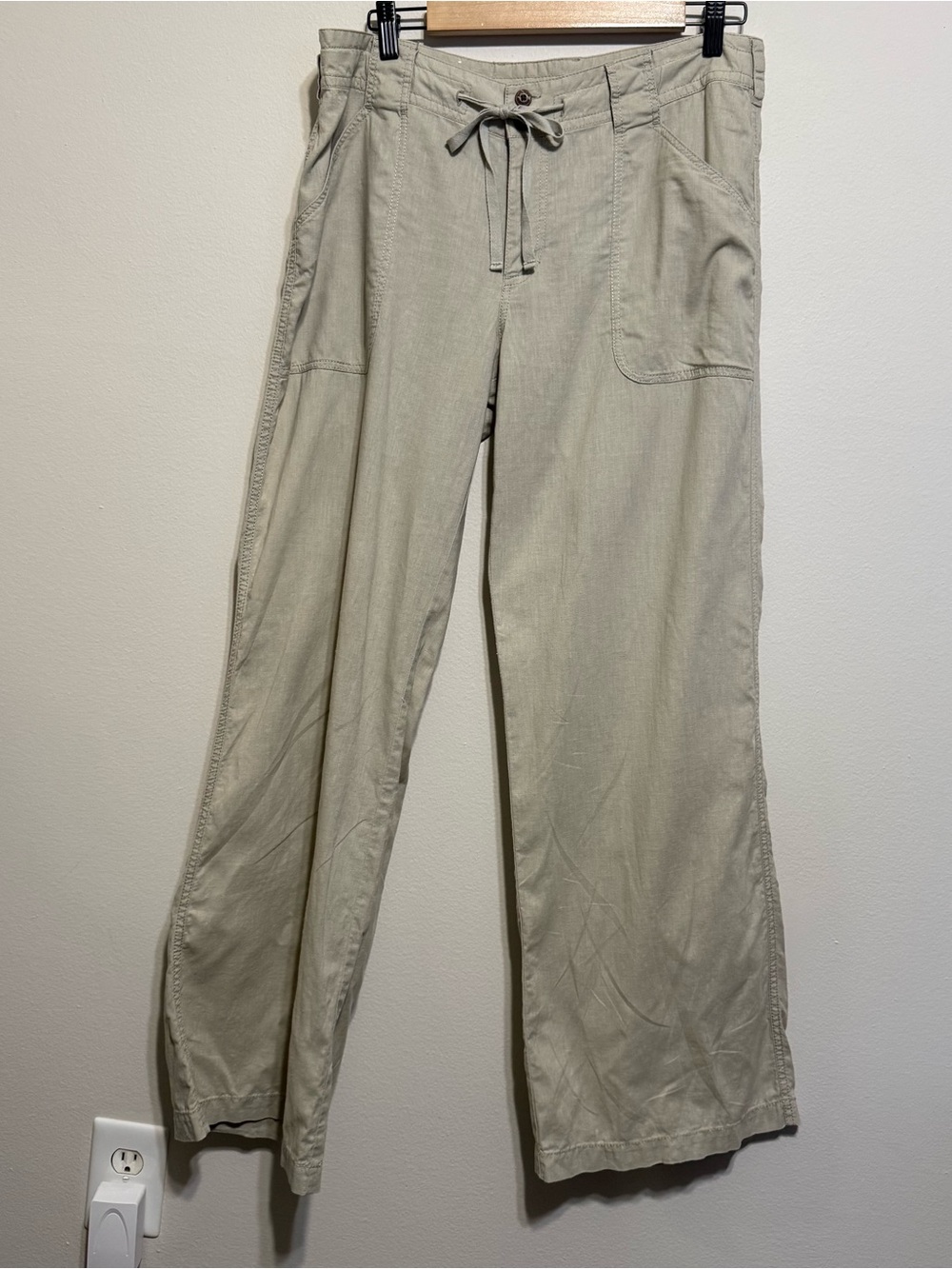 Patagonia Women’s Khaki Hemp Organic Cotton Button Up Pants size 12